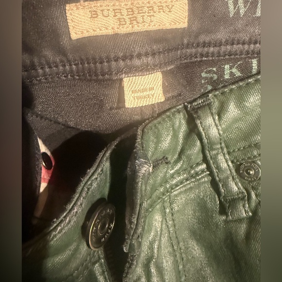 Burberry Denim - Burberry Green Westbourne Jeans Coated 29